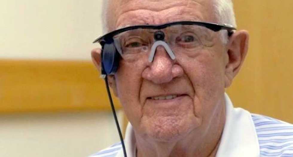 Bionic eye helps UK pensioner see in world first