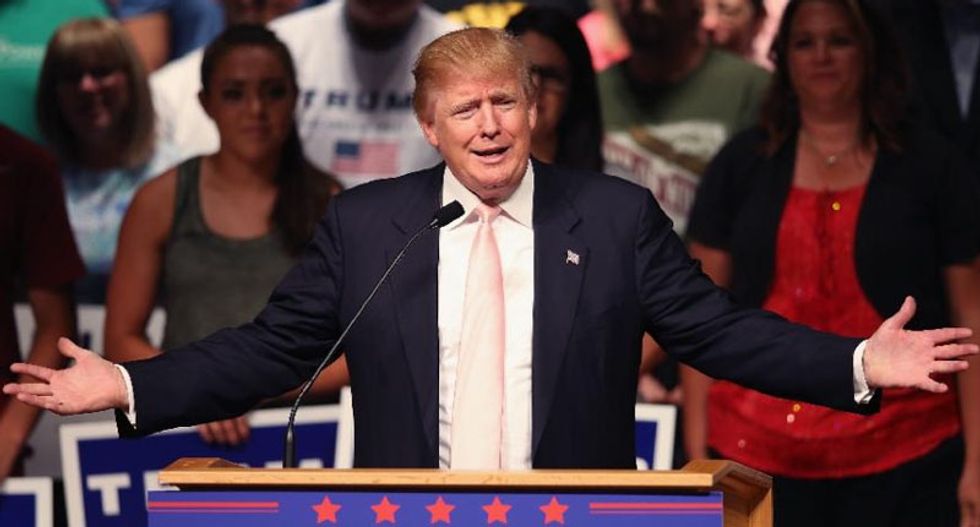 Bombastic billionaire Donald Trump leads Republicans in the 2016 presidential race: poll