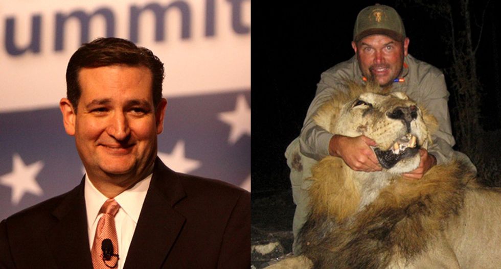 $10 million contributor to Ted Cruz Super PAC enjoys killing lions and other trophy animals for fun
