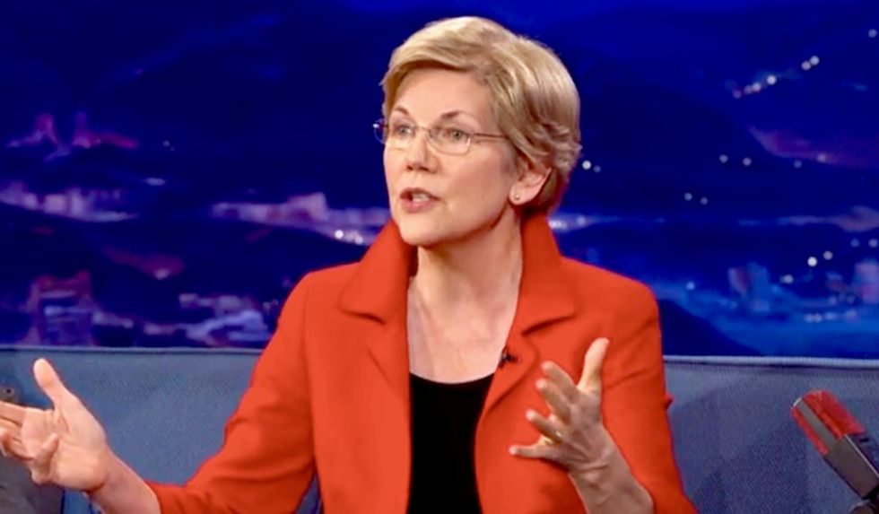 Elizabeth Warren: Donald Trump 'may not even be a free person' by the 2020 election