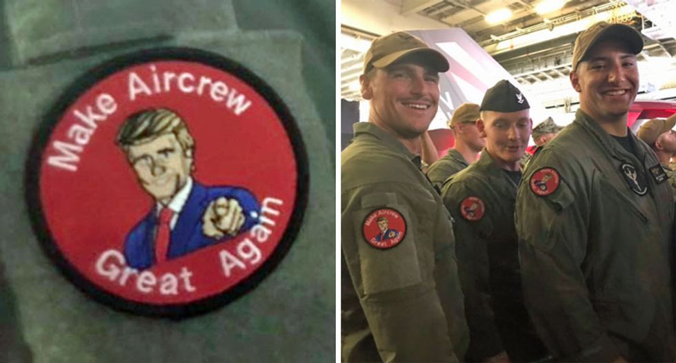 Active duty troops wore Trump-like patches on their uniforms during his speech: report