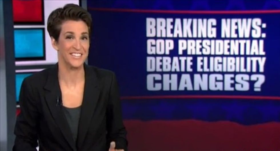 'This is nuts': Rachel Maddow accuses Fox of breaking its own entry rules for GOP debate