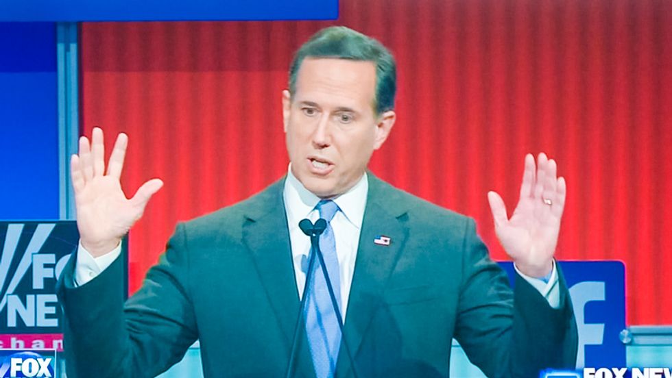 Rick Santorum brings full crazy to GOP debate, compares same-sex marriage and abortion to slavery