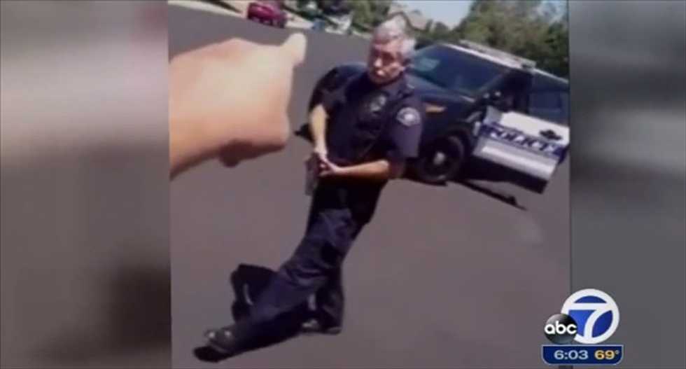 WATCH: Calif. cop draws his gun after resident films him from his own driveway