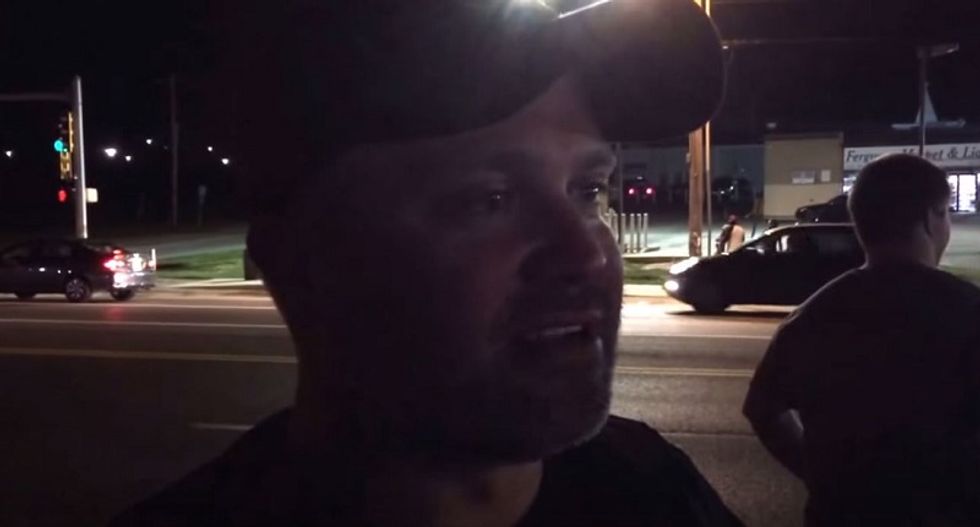 WATCH: Black journalist confronts white Oath Keepers for openly carrying rifles in Ferguson