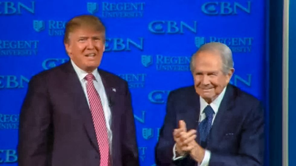 Donald Trump informs Pat Robertson: 'Sen. Cruz gave us Obamacare' and 'it's killing everybody'
