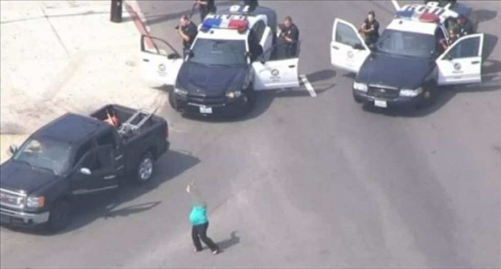 LAPD holds pregnant woman at gunpoint after mistaking her truck for murder suspect's vehicle