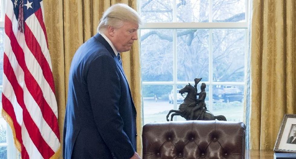 White House shuts down press availability after Trump tweet admits collusion