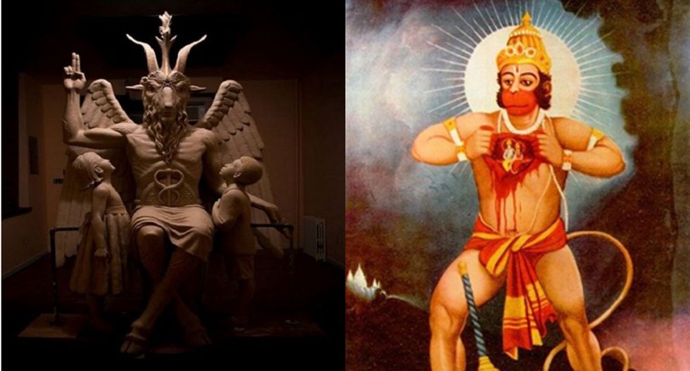Satanic Temple to join Hindus asking to put up statue next to Ark. State Capitol Ten Commandments display