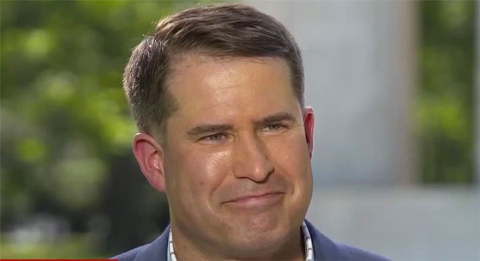 Dem candidate slams saber-rattling Trump and John Bolton as 'chickenhawks' for ducking military service