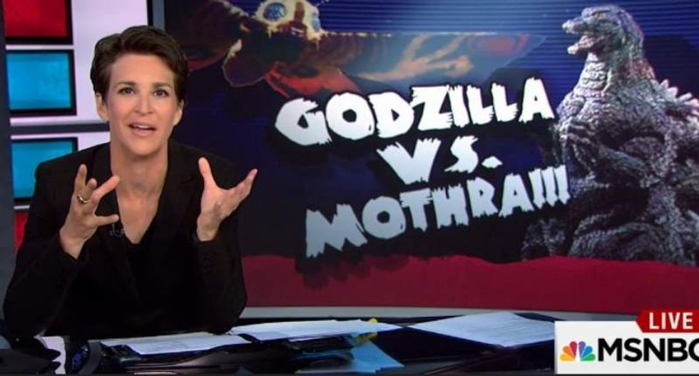 Maddow picks a winner in the Fox-Trump feud: 'Sometimes, the universe delivers poetic justice'