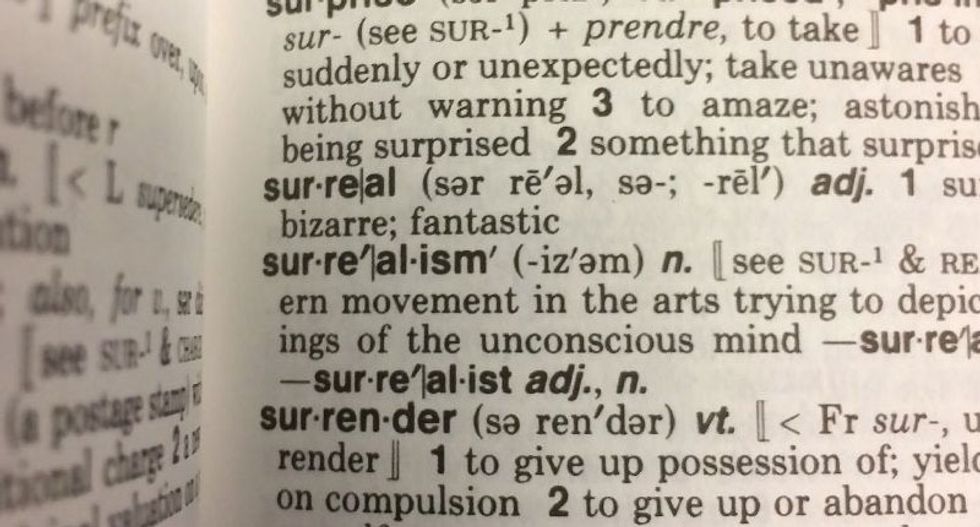 Merriam-Webster's dictionary names 'surreal' as 2016 'Word of the Year'