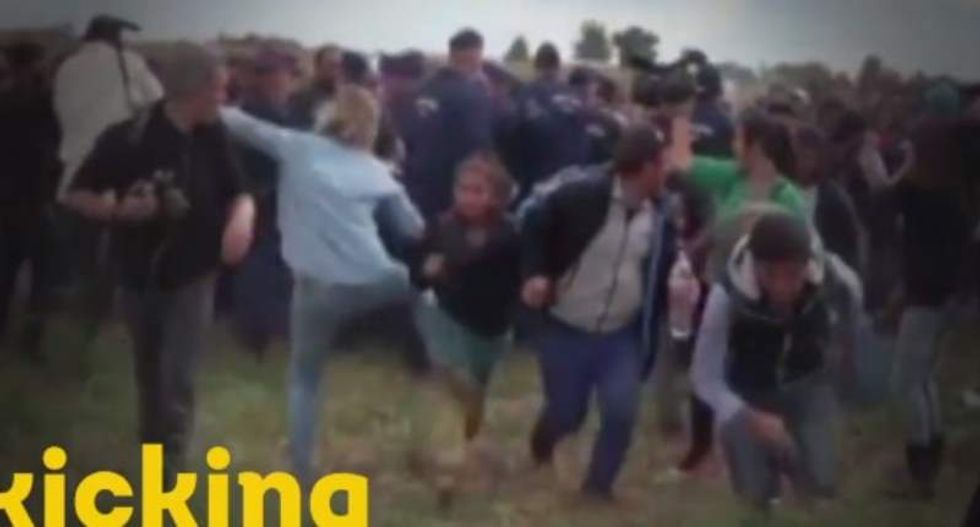 Camerawoman fired after attacking Syrian refugees works for right-wing news network