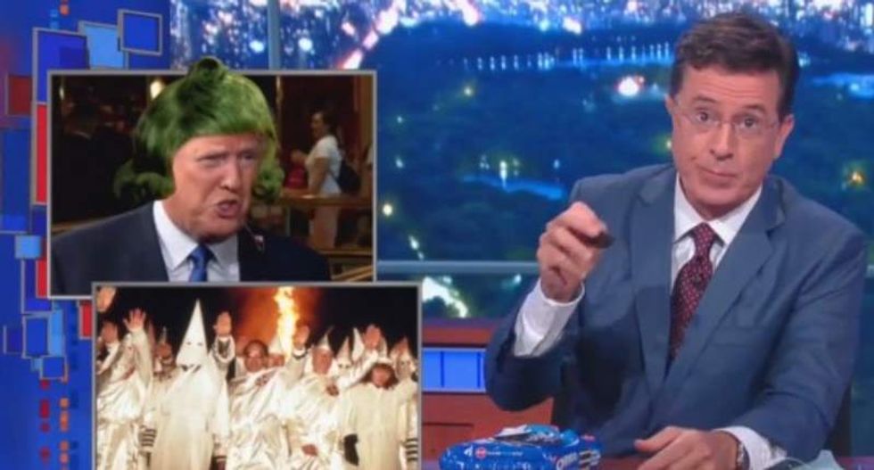 Stephen Colbert hammers Donald Trump: He's not even white -- he's 'Oompa-Loompamerican'
