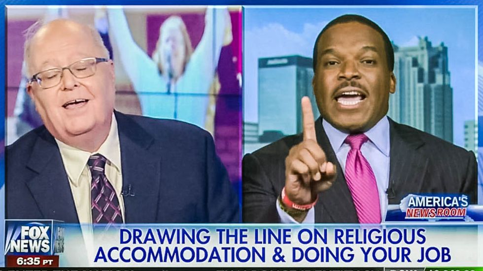 Watch what happens when a Fox guest tells a black man that Kim Davis is like Martin Luther King, Jr.