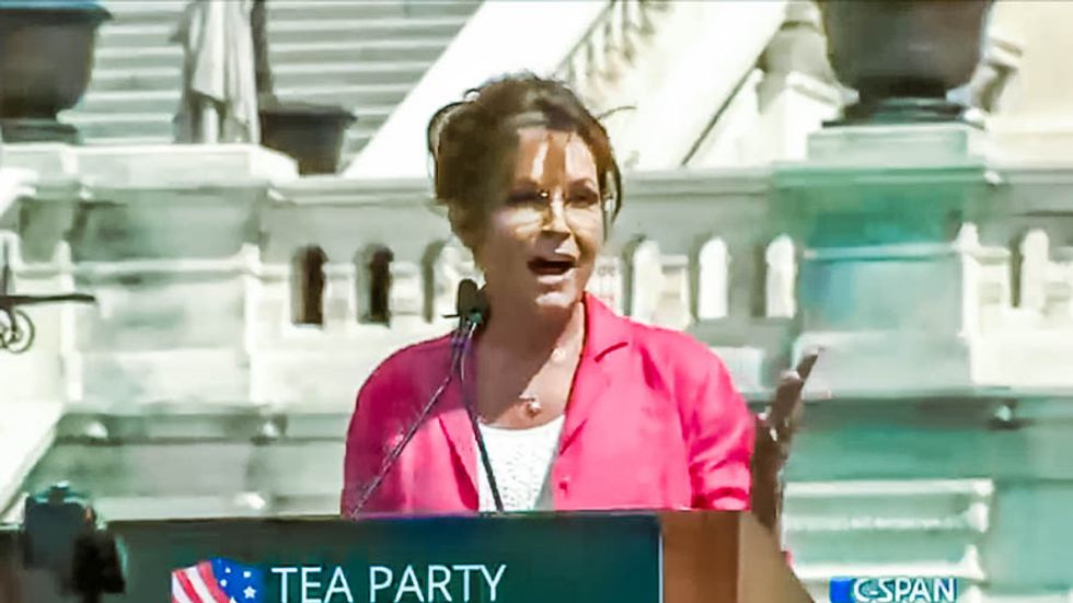 Sarah Palin refers to Black Lives Matter protesters as 'dogs' at rally against Iran deal