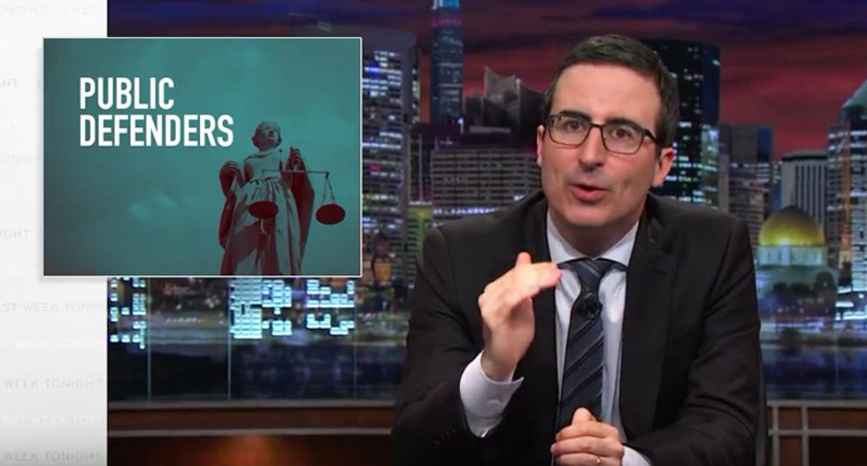 John Oliver: If you're poor and require an overworked and underfunded public defender -- 'you're f*cked'