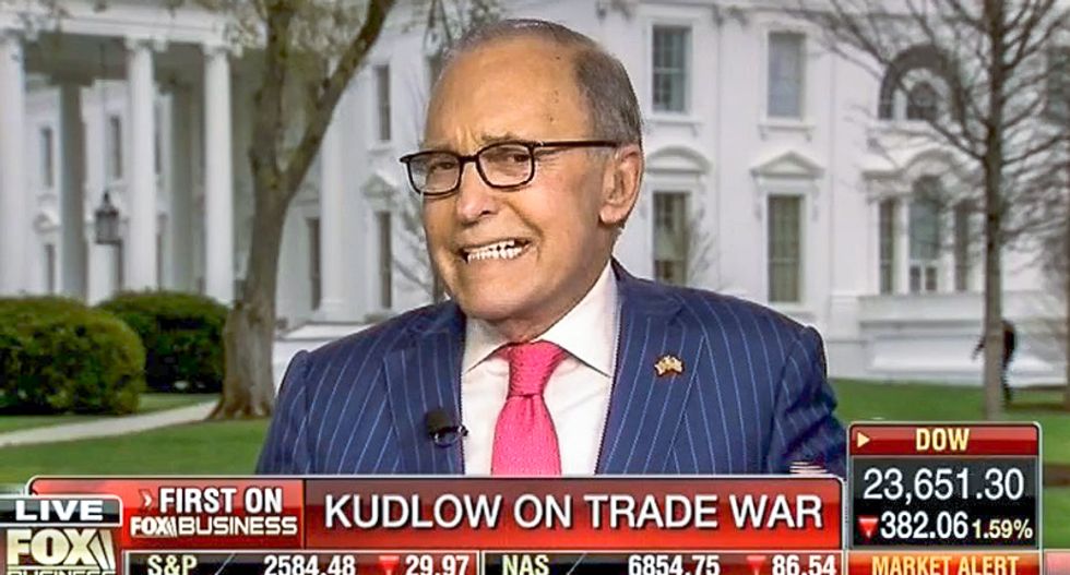 Trump ordered a baffled Larry Kudlow to stop a nonexistent Amazon deal during his first week on the job: Ex-WH aide