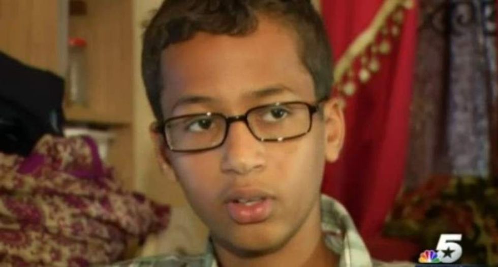 Texas Muslim teen arrested because teacher thought homemade clock was 'hoax bomb'