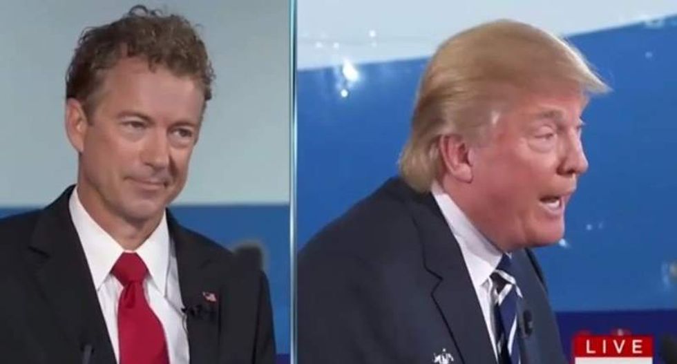 Trump brawls with Rand Paul to open GOP debate: He shouldn't even be on this stage