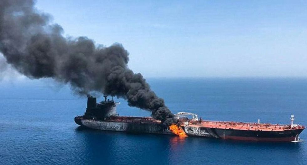 Pentagon releases photos saying it proves Iran was responsible for oil tanker fire
