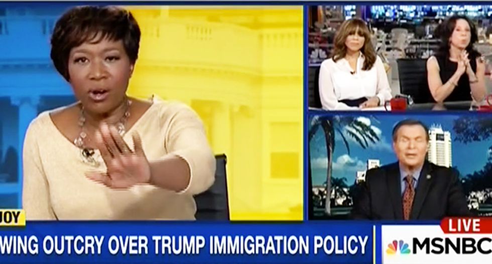 WATCH: Joy Reid boots ex-Congressman off her show for ‘incredibly offensive’ racist rant on immigrants