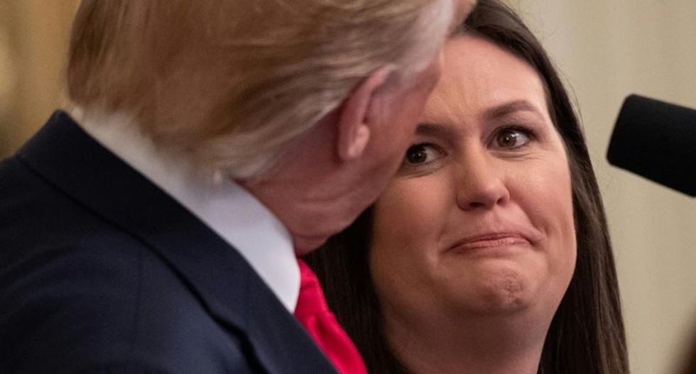 ‘No credibility’: ‘Professional liar’ Sarah Sanders shredded for defending Trump over comments disparaging military
