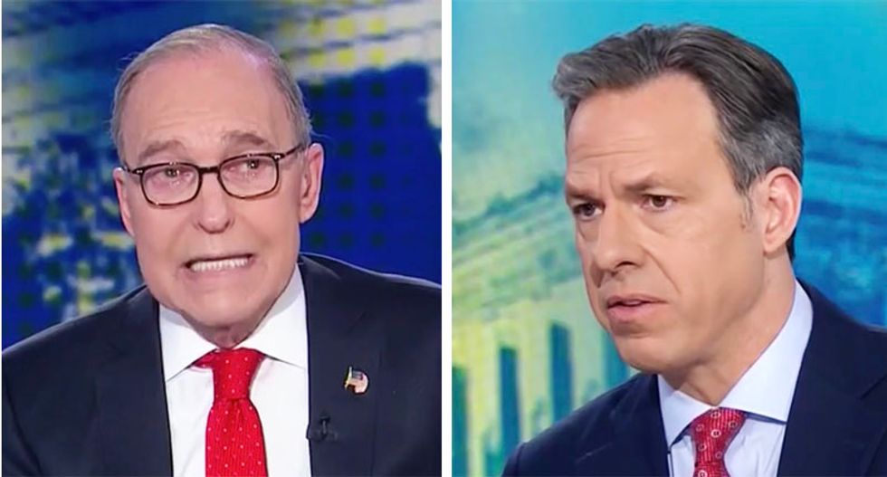 Trump adviser Kudlow ignores farmers' tariff woes to tout 'gangbuster' Wall Street profits in defensive CNN interview