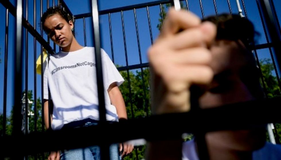 Kids in cages: Geneva protest urges UN action on Trump migration policy