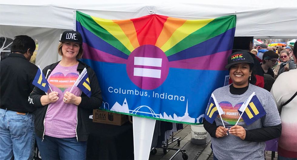 Thousands turn out for first ever Pride parade in Mike Pence's tiny Indiana hometown