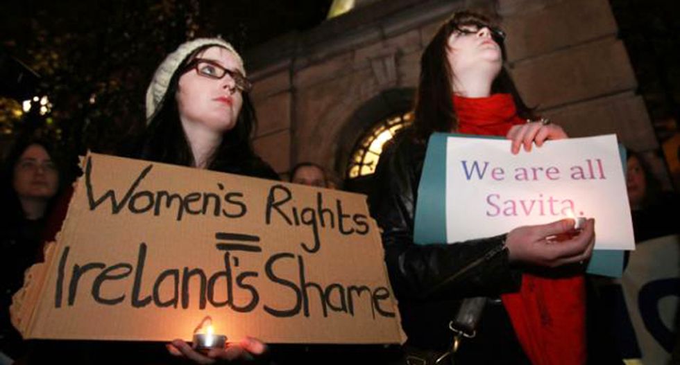 Thousands in Ireland march for easing of restrictive abortion laws