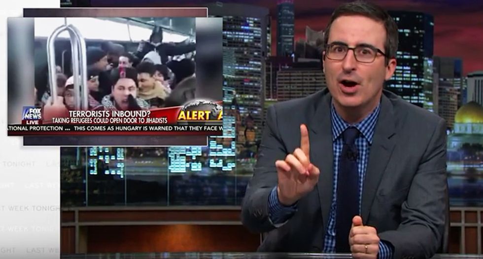 John Oliver busts Fox News using 5-year-old clip of chanting Muslims to create fear of 'terrorist' refugees