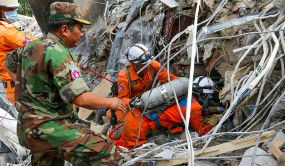 Rescuers scour rubble as Cambodia building collapse toll rises to 18