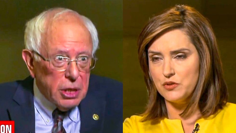 Bernie Sanders showers CBS host with sarcasm after she says Trump was 'just doing a limited strike' on Iran