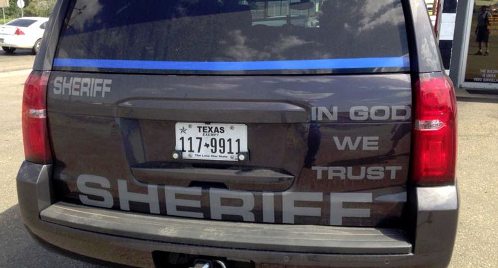 Texas lawmakers ask attorney general to support 'In God We Trust' on police cars
