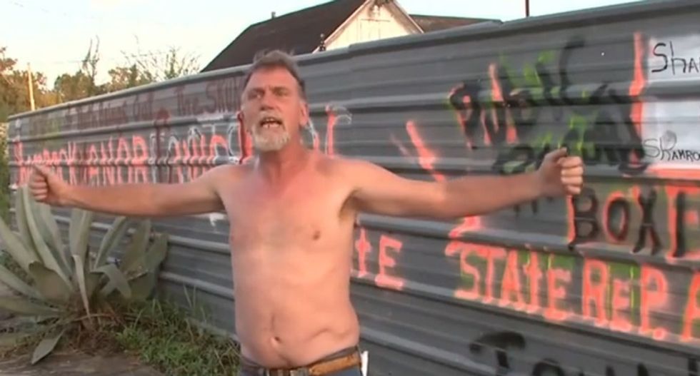 Texas man says he painted ‘white power’ on his fence to prove a point -- but he’s not racist