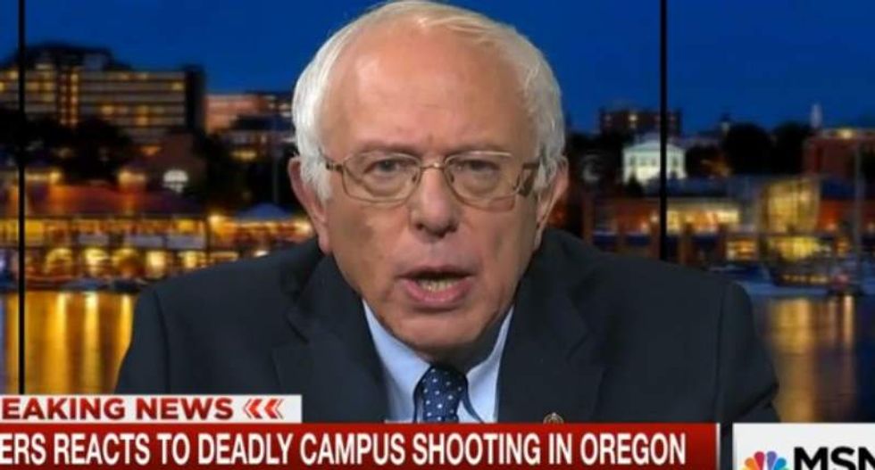 'We're tired of sending condolences': Bernie Sanders backs Obama's push for stronger gun laws