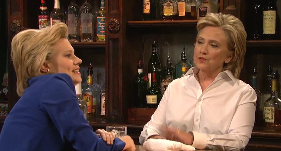 WATCH: Hillary Clinton plays 'Val the bartender' on SNL and nails a hilarious Trump impersonation