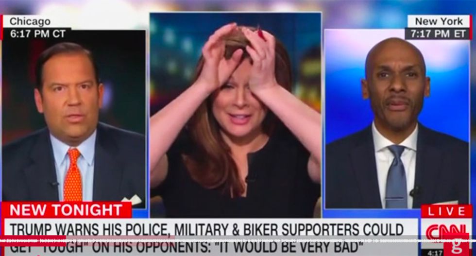 CNN panel spirals into chaos after Trump supporter defends president's threat of violence with his bikers and military