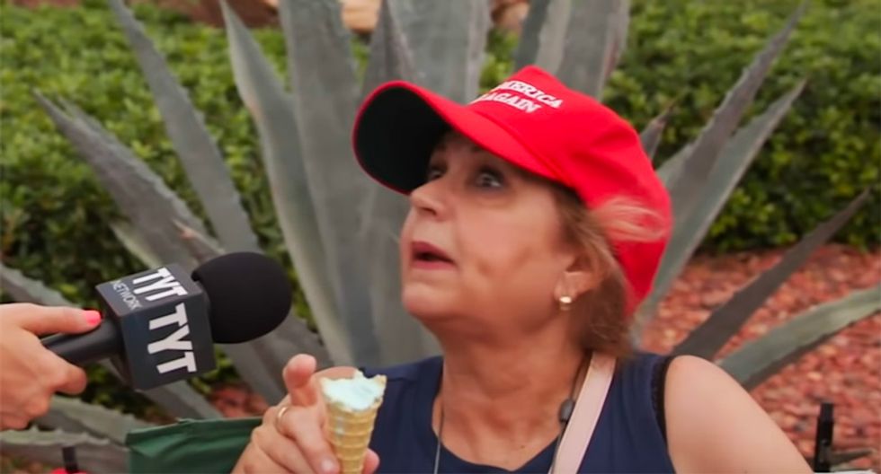 WATCH: Trump fan has a 'fake news' meltdown after being told president boasted he could shoot someone