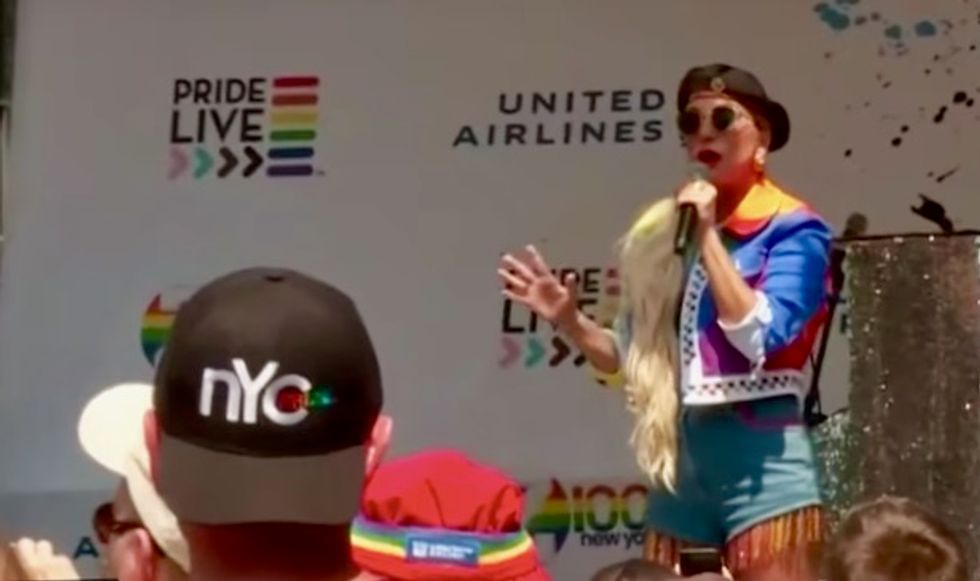 Lady Gaga crashes Stonewall commemoration bash in New York