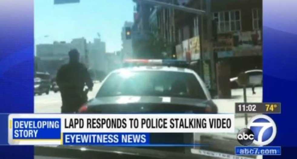 Video of armed motorist stalking LAPD officer was actually part of '90s rap group's' comeback