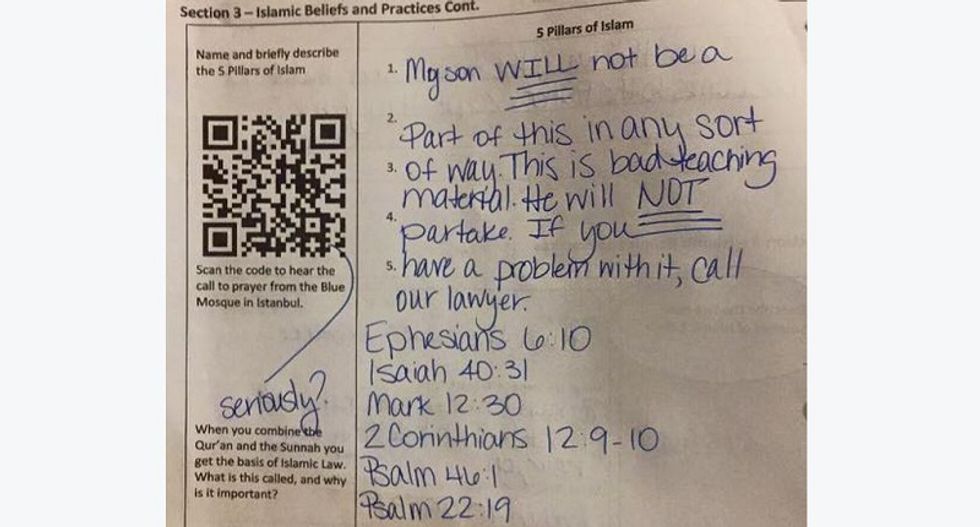 Facebook readers hand righteous smackdown to Christian mom who won't let son learn about Islam