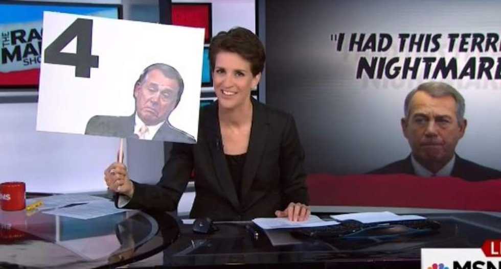 Maddow: Boehner's nightmare could come true -- he may not be able to escape House GOP