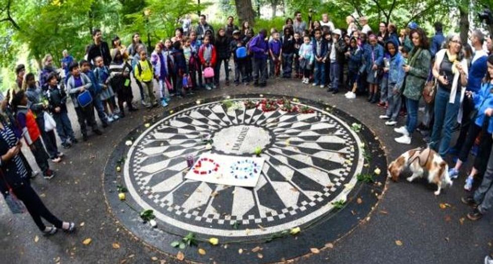 John Lennon fans mark his 75th birthday with Central Park sing-in