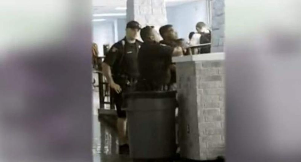 Texas cop caught choking and slamming 14-year-old boy as school staff does nothing