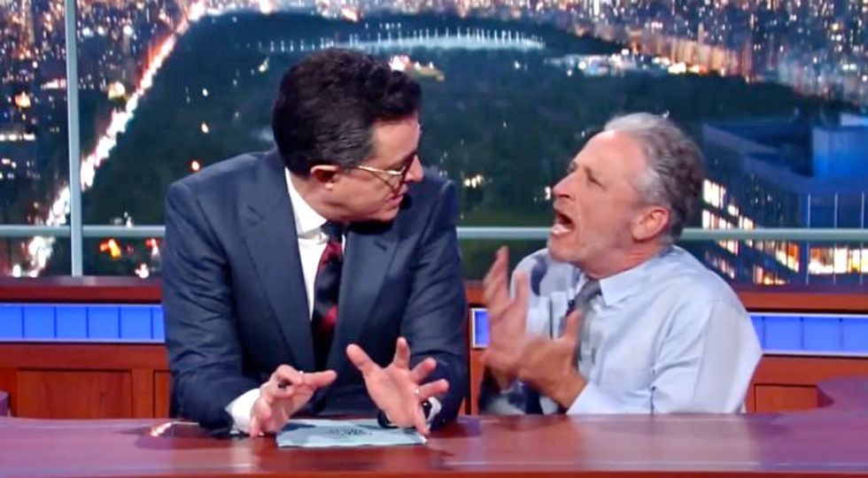 'It makes me so crazy!': Watch Jon Stewart freak out over Trump's treatment of the press
