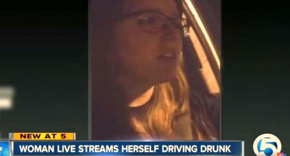 Florida woman busted after broadcasting herself online driving while 'f*cking drunk'
