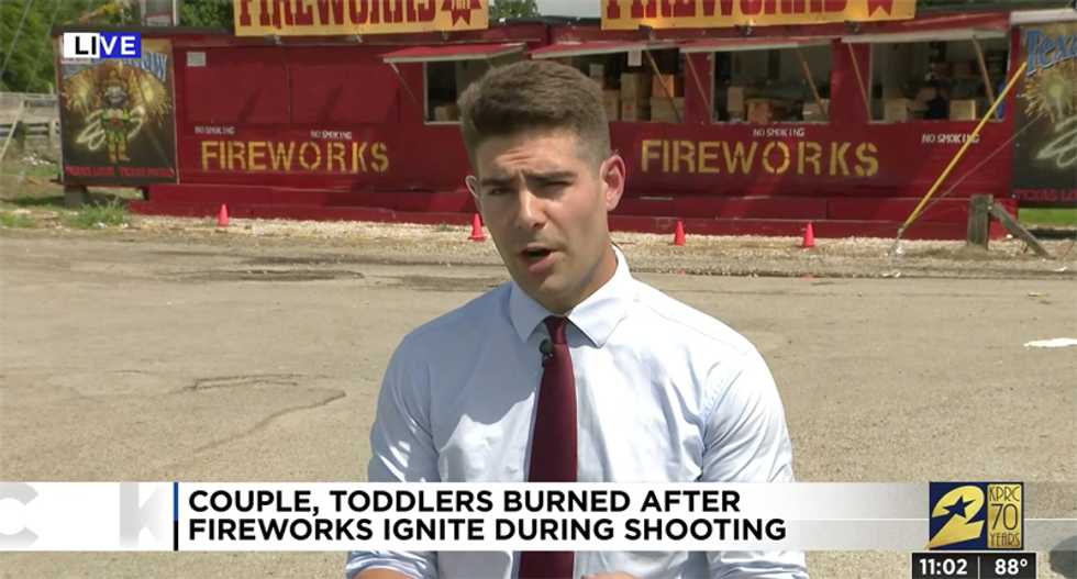 WATCH: Texas road rage shooting causes fireworks explosion — that resulted in severe burns for two children