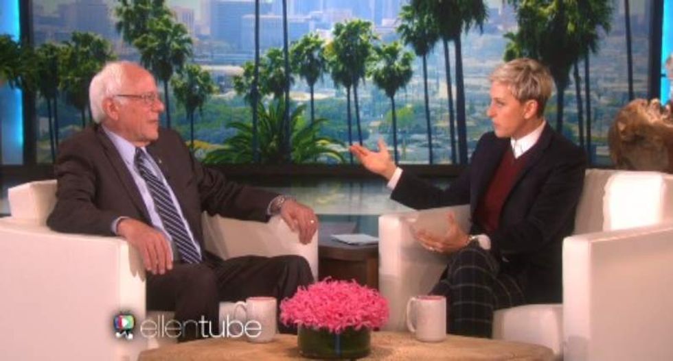 Bernie Sanders tells Ellen DeGeneres: 'Boxers or briefs' -- for charity